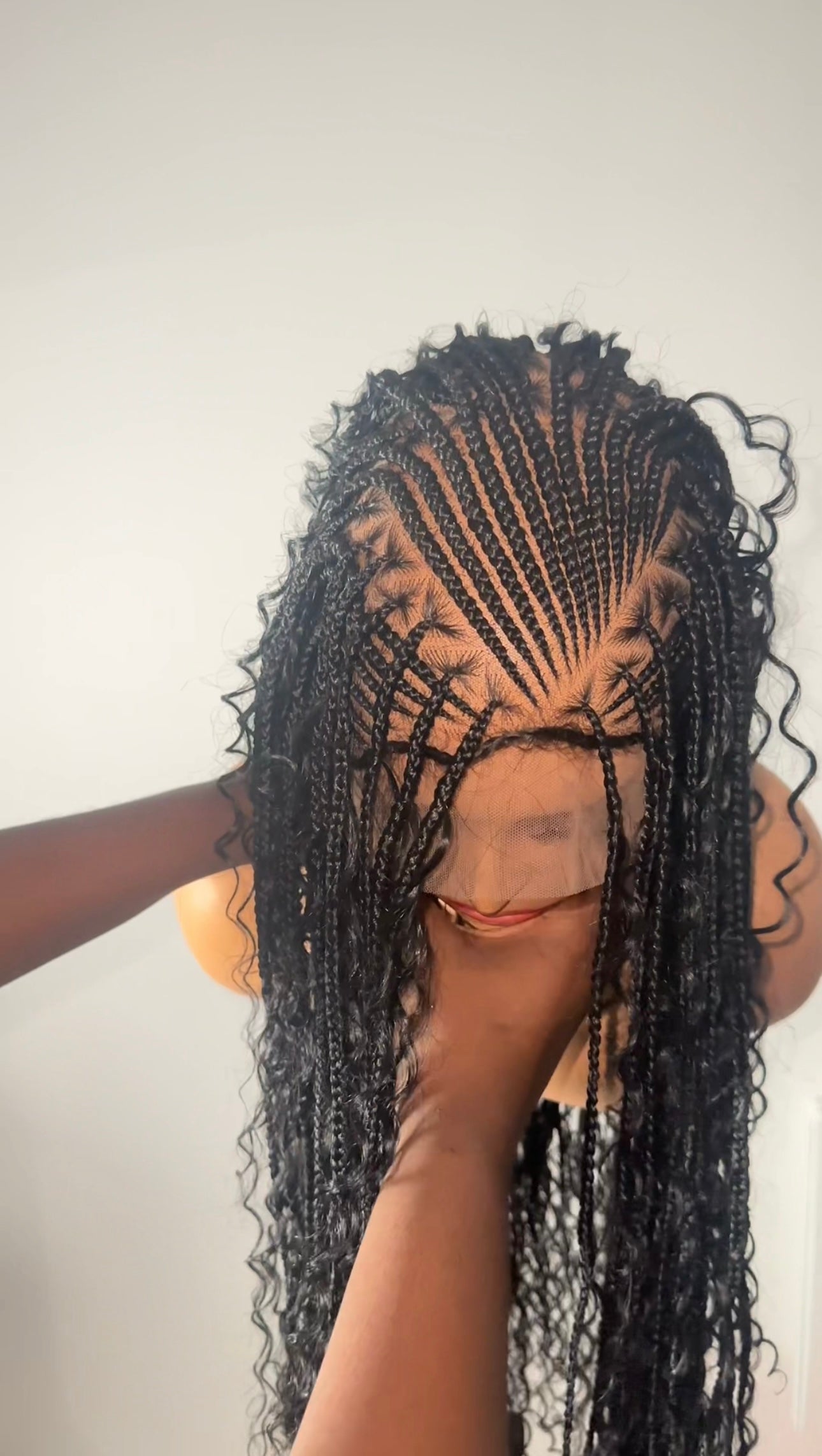 HUMAN HAIR FLIP OVER CORNROWS BOHO BRAIDS