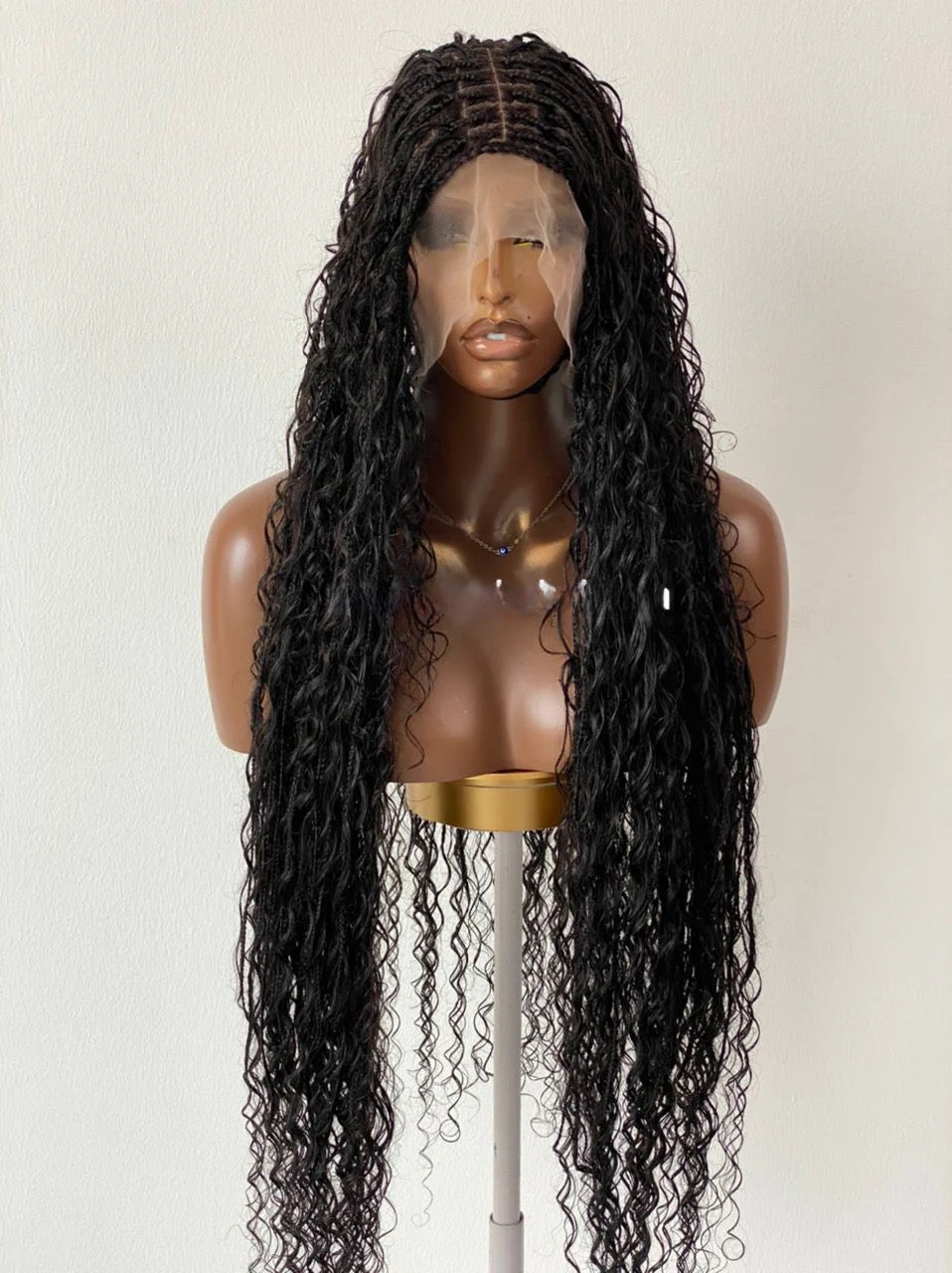 Human hair boho braids wig