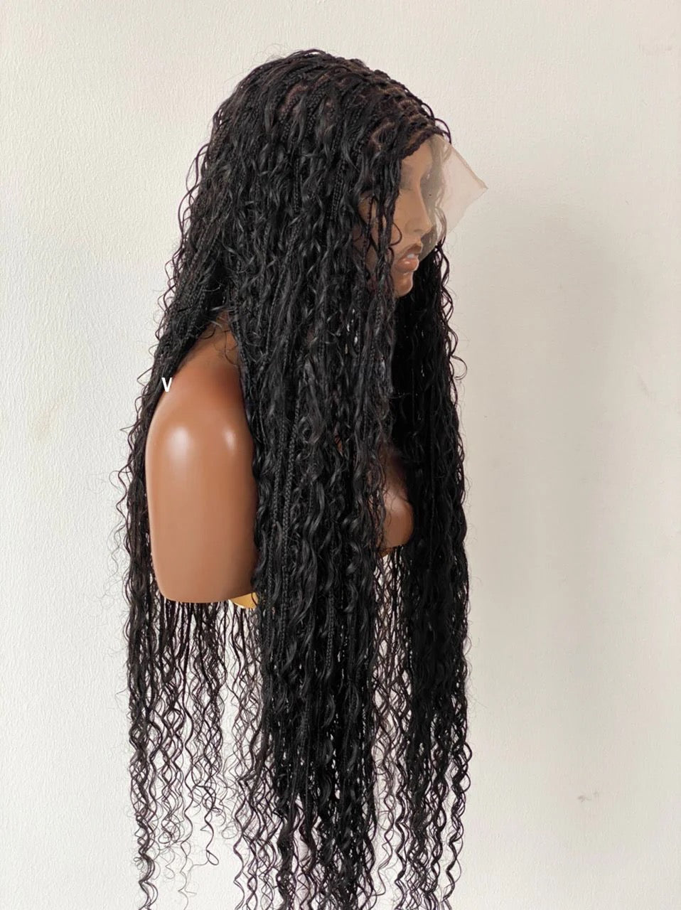 Human hair boho braids wig